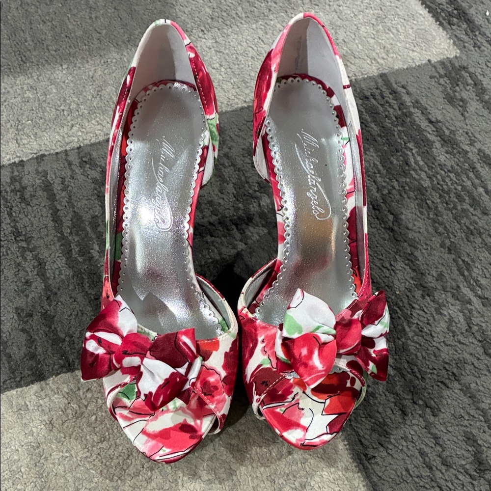 Michaelangelo Red Floral Heels